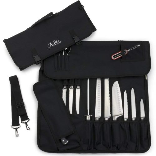 Chef’s Knife Roll Bag (14 slots) by Noble Home & Chef - knives roll bags
