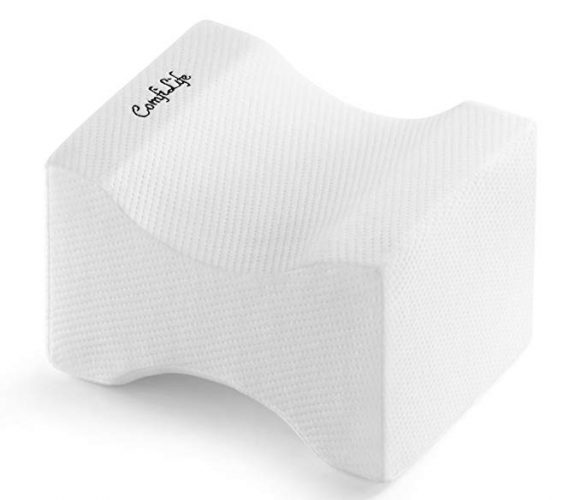 ComfiLife Orthopedic Knee Pillow for Sciatica Relief, Back Pain, Leg Pain, Pregnancy, Hip and Joint Pain - Memory Foam Wedge Contour - Knee Pillows