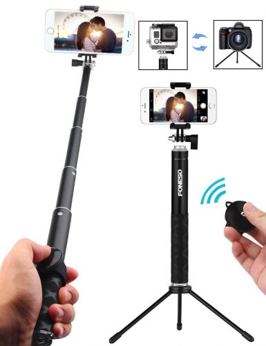 Selfie Stick Tripod with Bluetooth Remote 