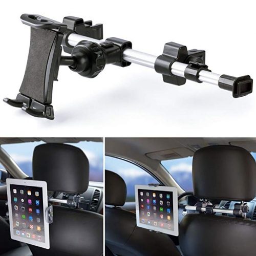 iKross Tablet Mount Holder Universal Tablet Car Backseat Headrest Extendable Mount Holder For Apple iPad Pro 10.5, iPad Pro 9.7, iPad Air/Mini, Samsung Galaxy Tab, and 7-10.2-inch Tablet - Black - Ipad Car Mounts