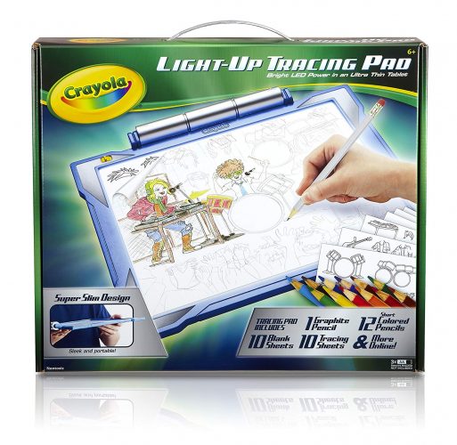 Crayola Light-up Tracing Pad - Blue, Coloring Board for Kids, Gift, Toys for Boys, Ages 6, 7, 8, 9, 10