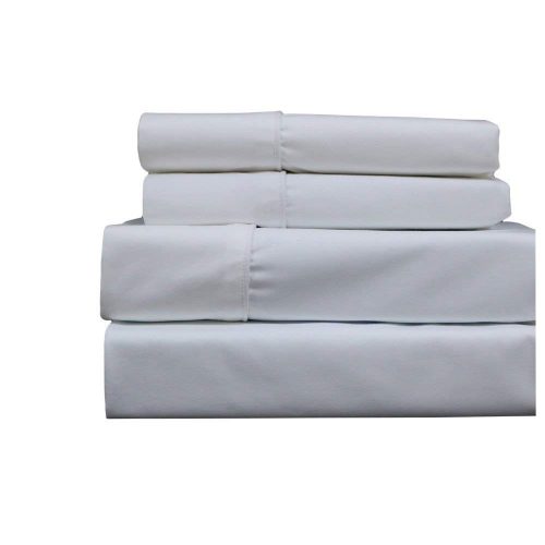 Royal Hotel Queen White 650-Thread-Count Sheet Set, Cotton-Blend Wrinkle-Free Sheets