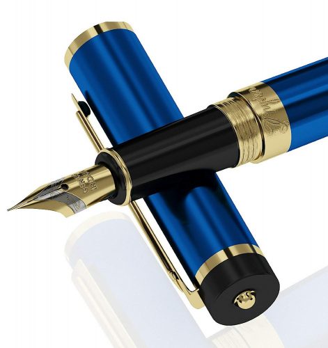 Dryden Luxury Fountain Pen [MYSTERIOUS BLUE] | Modern Classic Limited Edition | Executive Fountain Pens Set | Vintage Pens Collection | Business Gift Pen | Calligraphy | Ink Refill Converter