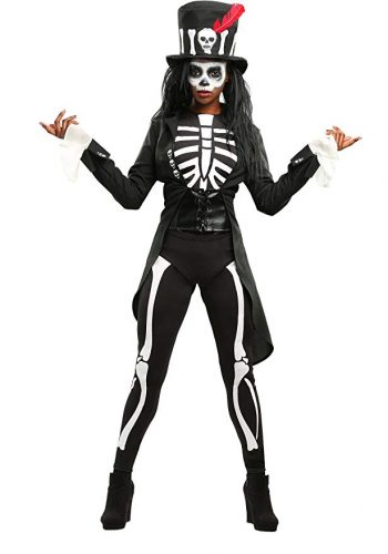 Plus Size Women's Voodoo Skeleton Costume 