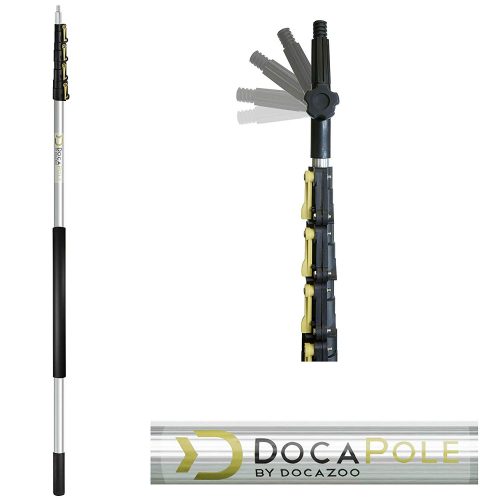 DocaPole 6-24 Foot Extension Pole - Multi-Purpose Telescopic Pole // Light Bulb Changer // Paint Roller // Duster Pole // Telescoping Pole for Window Cleaning, Gutter Cleaning, and Hanging Lights