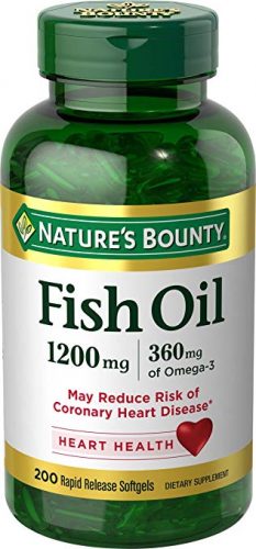Nature's Bounty Fish Oil, 1200 mg Omega-3, 200 Rapid Release Softgels, Dietary Supplement for Supporting Cardiovascular Health(1)