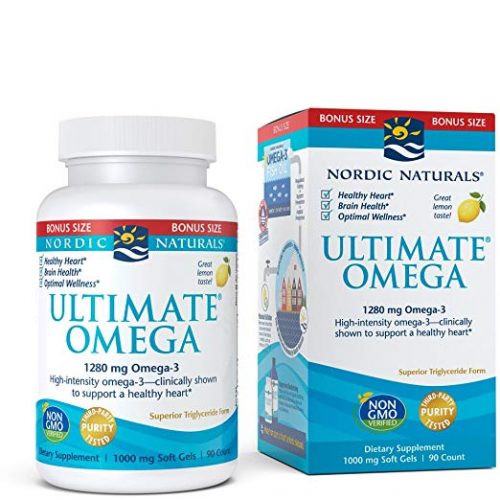 Nordic Naturals Ultimate Omega SoftGels - Concentrated Omega-3 Burpless Fish Oil Supplement with More DHA & EPA, Supports Heart Health, Brain Development and Overall 