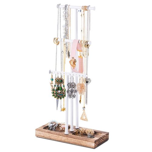 Love-KANKEI Jewelry Tree Stand White Metal &amp - jewelry stands