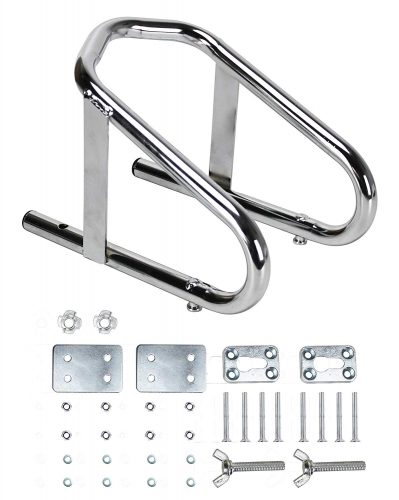 Extreme Max 5001.5763 Deluxe Chrome Motorcycle Wheel Chock - Motorcycle Wheel Chock