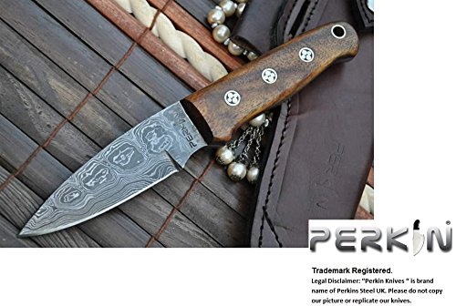 Perkin Damascus Knife  - Bushcraft Knives