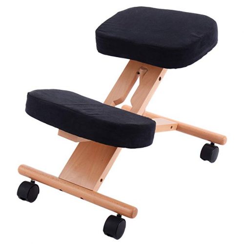 Giantex Ergonomic Kneeling Chair Wooden - Ergonomic Kneeling Chairs