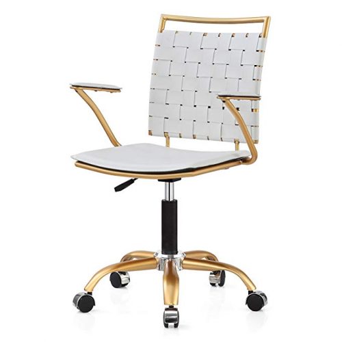 M356 Gold Finish Modern Office Chair - Minimal Design Office Chair