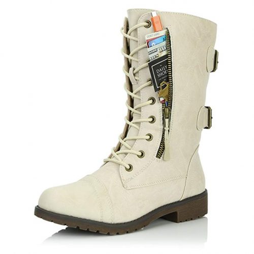 DailyShoes Women's Military Combat Lace up  - Combat Boots For Women
