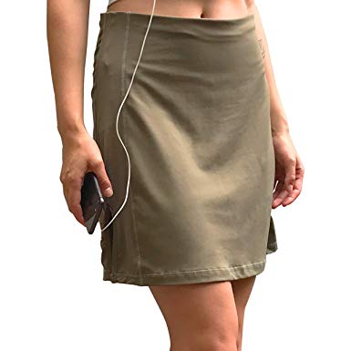 Sport-it Skirt, Mid-Length Skirt Shorts with Side and Waistband Pockets, Tummy Control