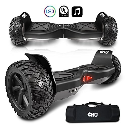 CHO Electric Hoverboard All Terrain Rugged Hoover Board Off-Road Smart Self Balancing Wheels Scooter with Built-in Wireless Speaker LED Lights UL2272