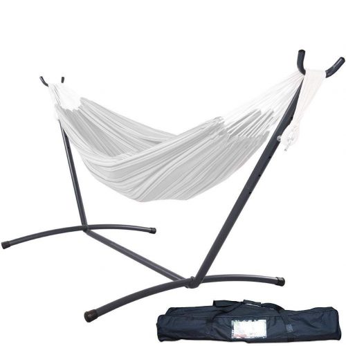Lazy Daze Hammocks 9 feet Space-Saving Steel Hammock Stand Portable Hammock Stand with Carrying Bag Only, Capacity 450 Pounds