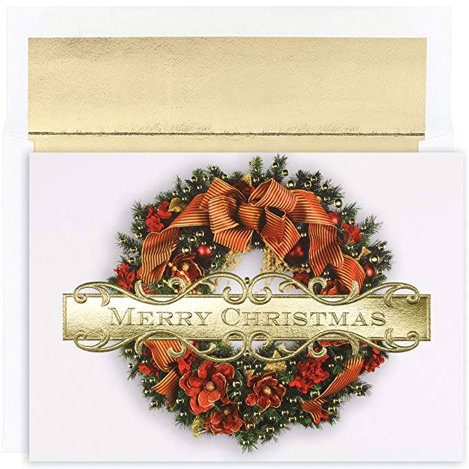 Great Papers! Holiday Greeting Card, Christmas Wreath - Christmas Greeting Cards