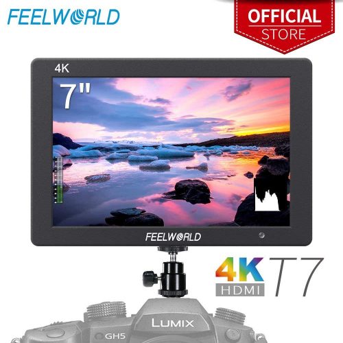FEELWORLD T7 7 Inch IPS 4K HDMI Camera Field Monitor Video Assist Full HD 1920x1200 Solid Aluminum Housing DSLR Monitor with Peaking Focus False Colors