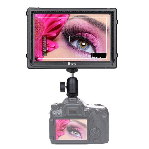 E7S 7 Inch DSLR Camera Field Monitor 1920x1200 IPS Camera-top Screen Supports 4K HDMI Input and Output Compatible Sony A7S II A6500 Panasonic GH5 Canon 5D Mark Camera with F970 LP-E6 Battery Plate