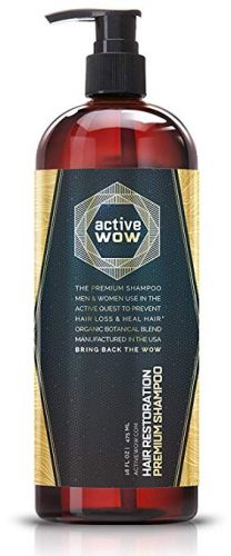 Active Wow Argan Oil & Organic Botanicals Anti Hair-Loss Shampoo - Hair Re-growth Product for Men
