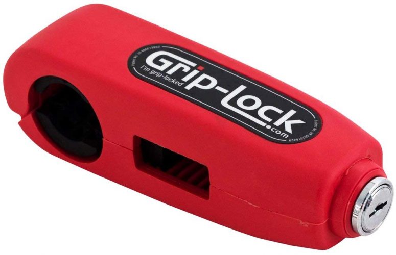 Grip-Lock GLRed Motorcycle and Scooter Handlebar Security