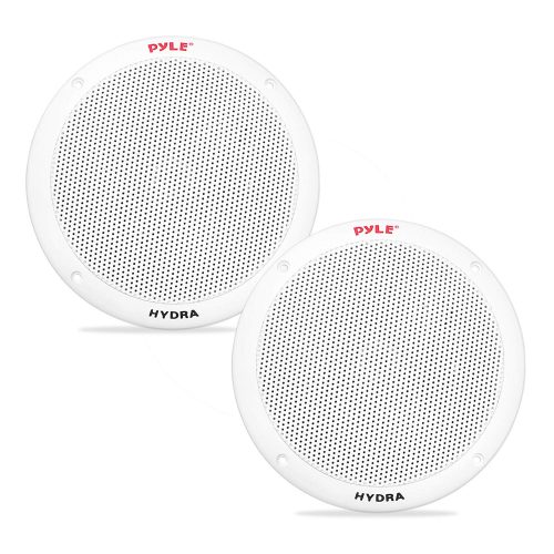 6.5 Inch Dual Marine Speakers PLMR605W (White) - marine speakers