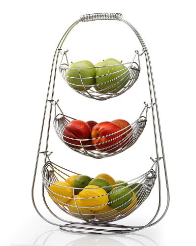  Sagler 3 Tier Fruit basket - Stainless steel fruit bowl 