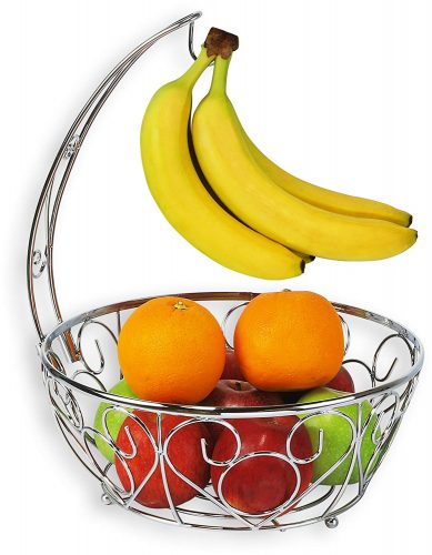  SimpleHouseware Fruit Basket Bowl with Banana Tree Hanger