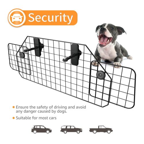 Suki&SAMI Dog Car Barrier Adjustable Pet Barrier for SUVs,Cars and Vehicles,Heavy Duty Wire Adjustable,Smooth Design