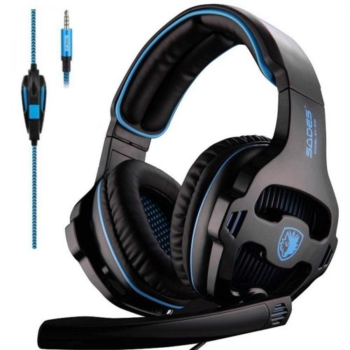 SADES SA810 Gaming Headset Headphone 3.5mm Over-Ear with Mic Volume Control for PC/XboxOne/PS4