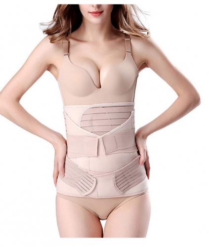 Chongerfei 3 in 1 Postpartum Support Recovery Belly Wrap Waist/Pelvis Belt Body Shaper Postnatal Shapewear