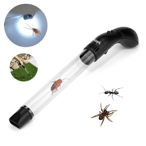 MIGO Pest Control, Humane Spider Catcher Traps Bug with LED Light; Vacuum Spider Catcher Traps for Bugs Crawl (Black)