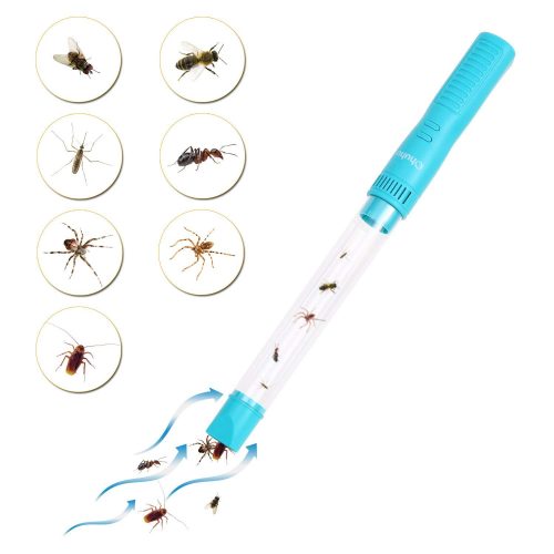 Ohuhu Bug Catcher, Vacuum Insects Bugs Bedbugs Spider Catcher, USB Rechargeable Vacuum Catcher, Blue