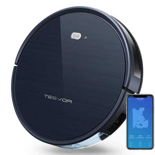 Tesvor Robot Vacuum Cleaner with Smart Mapping System, App Controls, Alexa Connectivity, Pet Hair Care, Self-Charging for Hard Floors and Thin Carpets