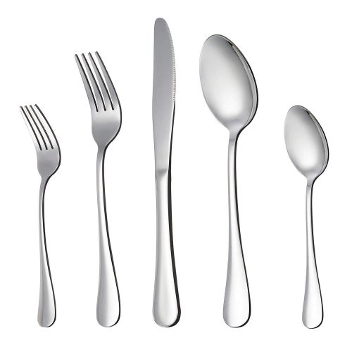 LIANYU 20-Piece Silverware Flatware Cutlery Set, Stainless Steel Utensils Service for 4, Include Knife/Fork/Spoon, Mirror Polished, Dishwasher Safe