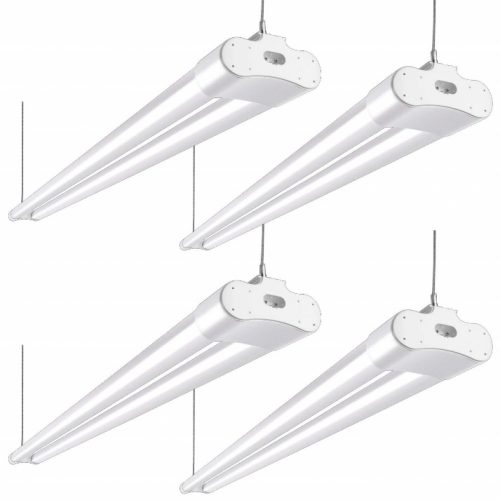 Hykolity 4FT 36W Linkable LED Shop Light with cord, 3600lm Hanging or FlushMount Garage Utility Light, 5000K Overhead Workbench Light, Light Weight, Shatter Proof 64w Fluorescent Fixture Replacement