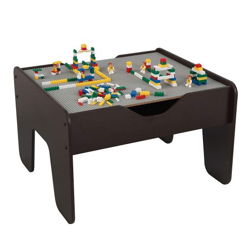 KidKraft 2-in-1 Activity Table with Board (Gray/Espresso) - Limited Edition