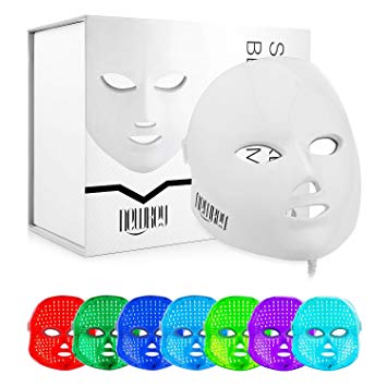 Led Face Light Therapy Mask, NEWKEY 7 Color Light Facial Skin Care System