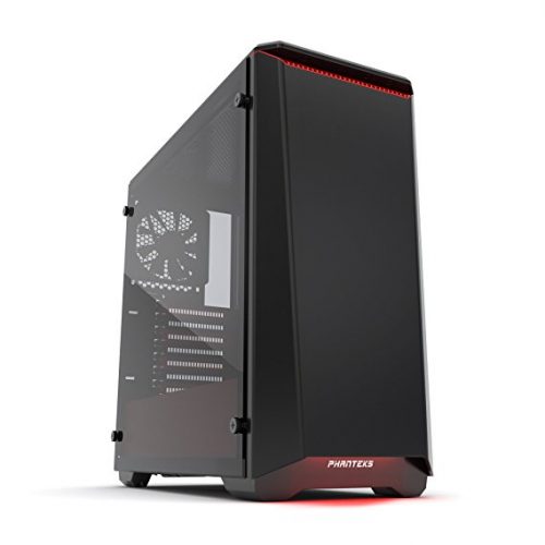 Phanteks PH-EC416PSTG_BR Eclipse P400S Silent Edition with Tempered Glass, Black/Red Cases