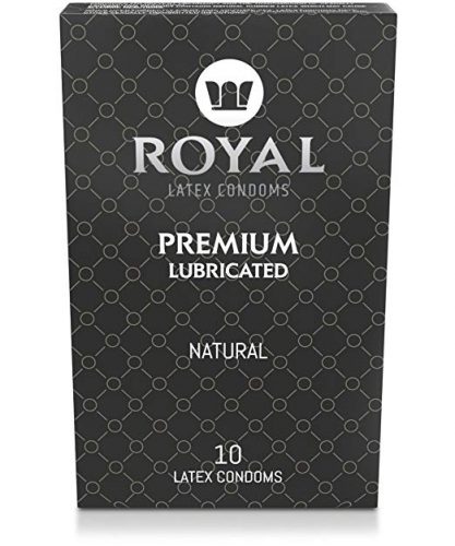 Royal Ultra Thin Condoms - Premium Lubricated, All Natural, Organic, Vegan, High-Quality Non-Toxic, Cruelty Free, Odor Free Latex for Long Lasting Extended Pleasure and Performance, 10 Pack