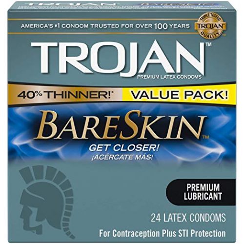 Trojan BARESKIN Condoms are specially designed to help you feel closer – and get closer! Our thinnest latex condom ever!