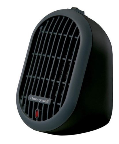 Honeywell HCE100B Heat Bud Ceramic Heater Black Energy Efficient Space Saving Portable Personal Heater With 2 Heat Settings for Home, School, Office