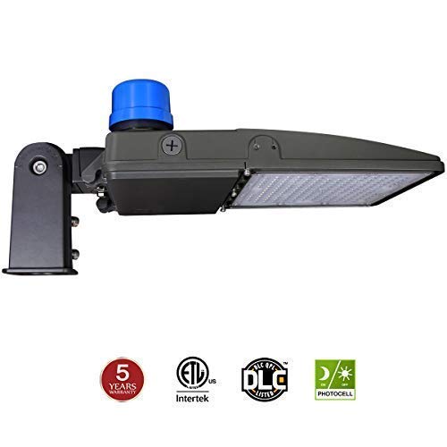 Kadision 150W LED Parking Lot Light with Photocell, LED Shoebox Lights with Slip Mount Replaces 500W HID/HPS, Dusk-to-Dawn Street Pole Light, 5000K 19500LM 100-277V IP65 ETL DLC Listed 5-year Warranty