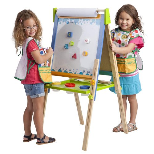 ECR4Kids 3-in-1 Premium Standing Adjustable Art Easel with Accessories for Kids Play Time