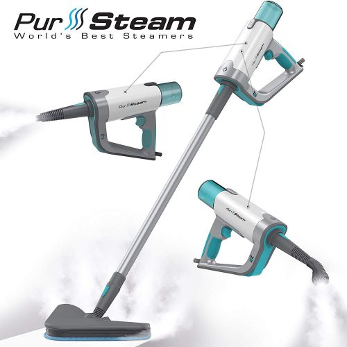 Steam Mop Cleaner ThermaPro Elite 12 in 1 for Hardwood/Tiles/Vinyl/Carpet - Easy-Detachable Handheld Steam Cleaner for Kitchen - Garment - Furniture and Clothes, Multifunctional Whole House Steamer