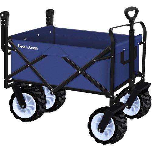Folding Push Wagon Cart Collapsible Utility Camping Grocery