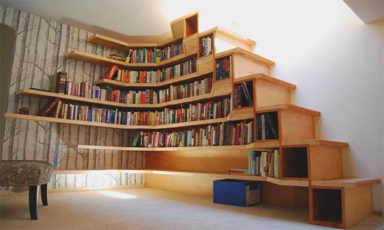 Corner Bookshelves