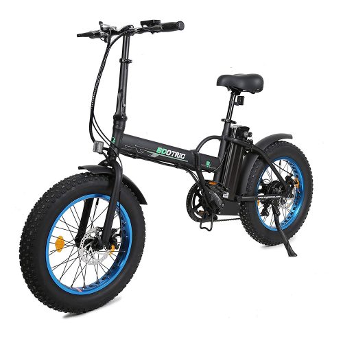 ECOTRIC 20" New Fat Tire Folding Electric Bike Beach Snow Bicycle bike 500W Electric Moped Electric Mountain Bicycles …