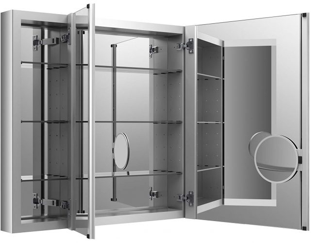 KOHLER K-99011-NA Verdera 40-Inch By 30-Inch Slow-Close Medicine Cabinet With Magnifying Mirror