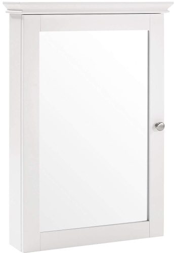 Crosley Furniture Lydia Mirrored Bathroom Wall Cabinet - White